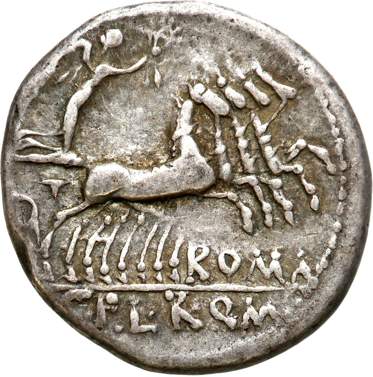 Republika Rzymska, Denar, Q. Marcius, C. Fabius, L. Roscius 118 – 117 r. p. n. e., Rzym